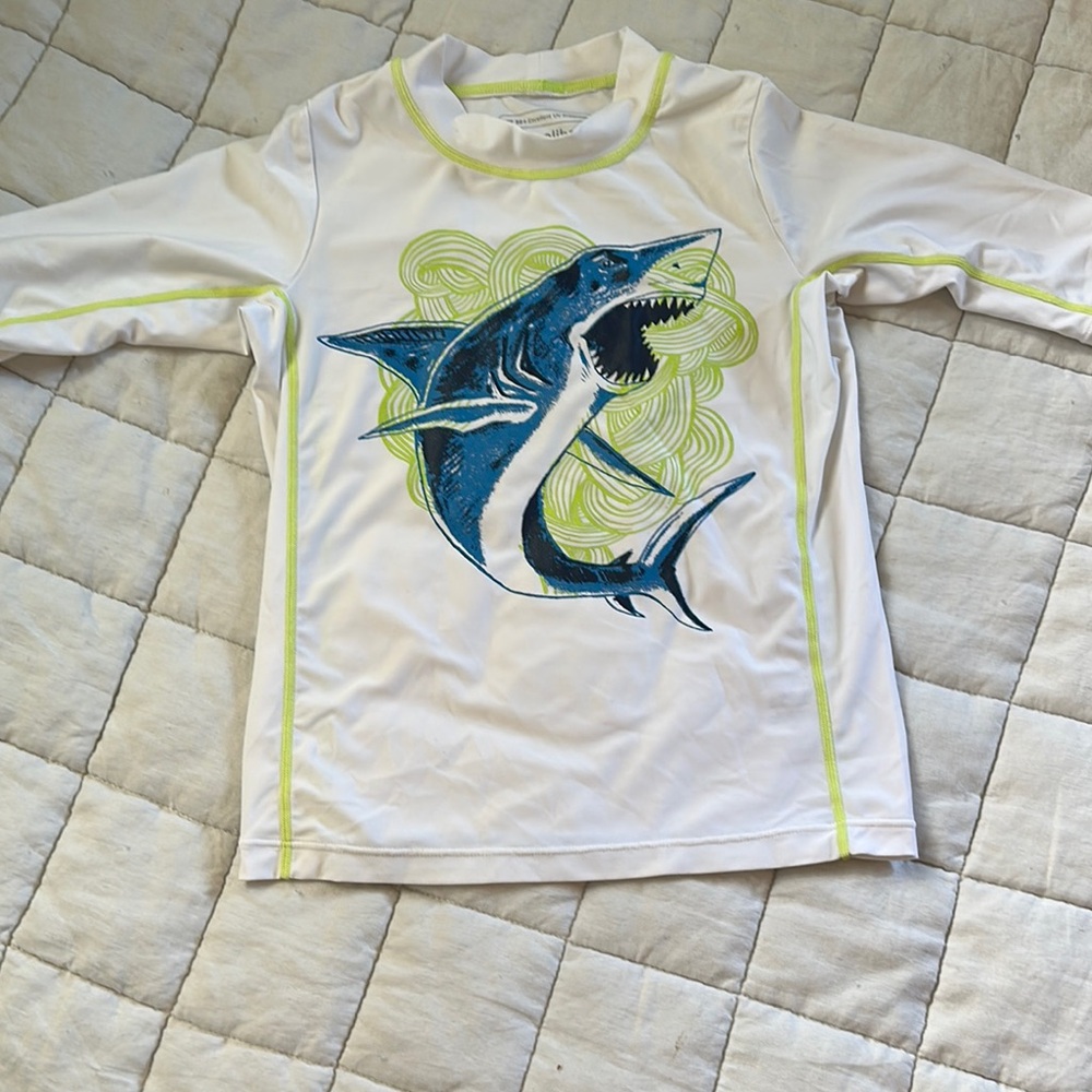 Coolibar Shark Rashguard Swim Shirt, UPF 50+